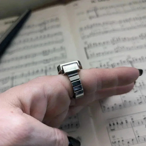 Silver and Blue Ring Watch - Picture 14 of 15